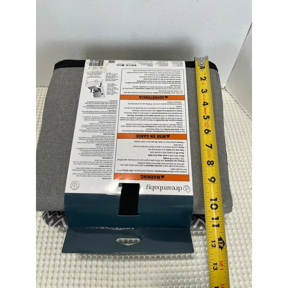 Dreambaby Grab N Go Booster Seat PortableTravel High Chair Grey Black Sealed NEW